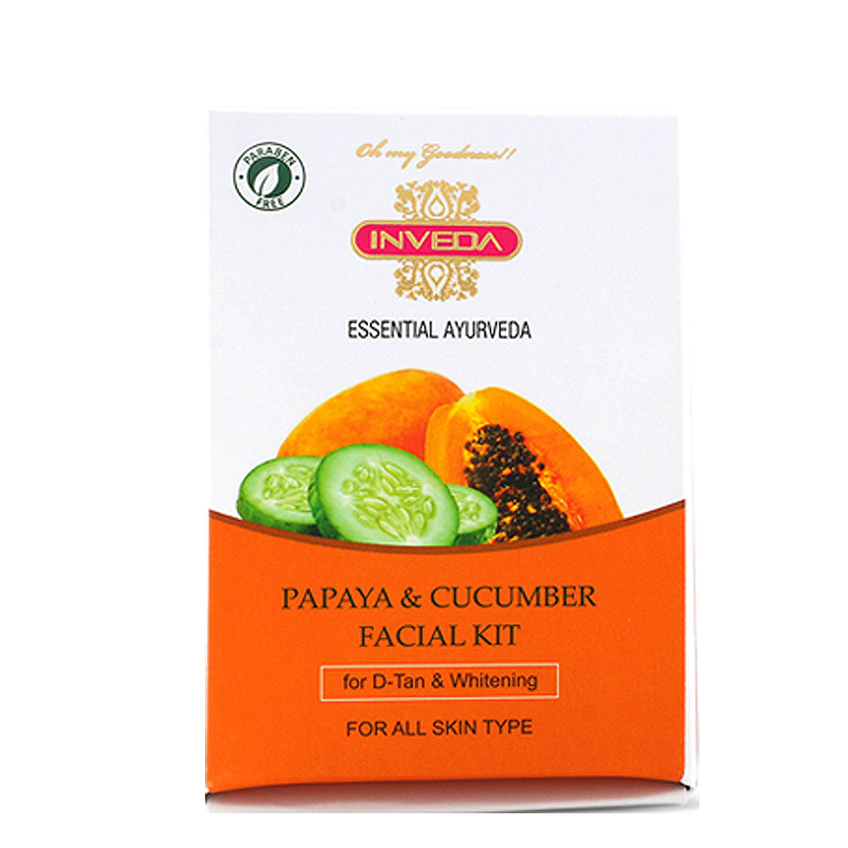 Inveda simple De-Tan & Whitening Facial Kit with Papaya & Cucumber