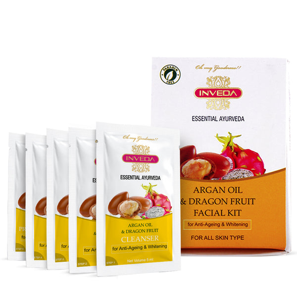 Inveda simple Argan Oil & Dragon Fruit Facial Kit | Monodose