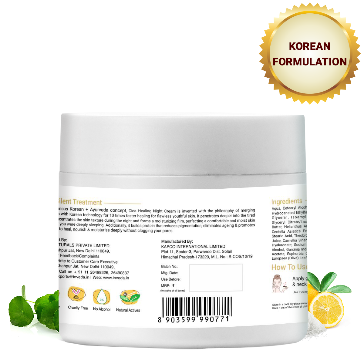 Inveda simple Cica Healing Night Cream