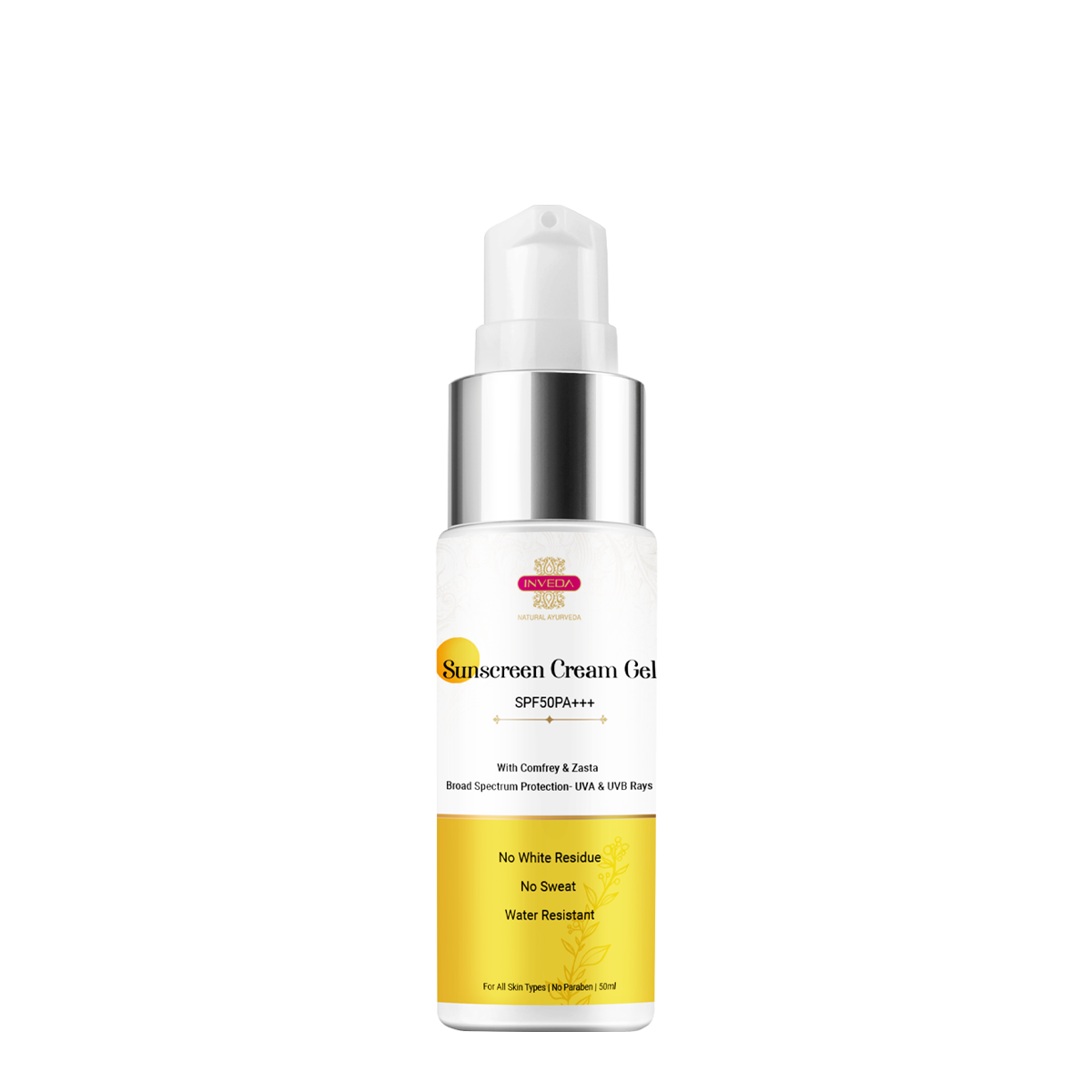 Buy Sunscreen Cream Gel SPF 50 - Inveda